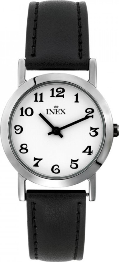 Inex Ladies Silver/White A12004S0A - Kvarts - Sølv - Dameklokker - Skinn - Mineral