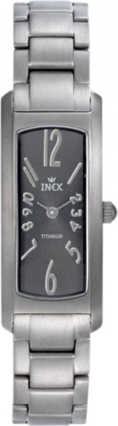 Inex Ladies Silver/Black A7433T5A - Kvarts - Sølv - Dameklokker - Titanium - Mineral