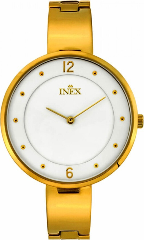 Inex Ladies Gold/White A69508D0P - Kvarts - Gull - Dameklokker - Rustfritt stål - ledd m/pin - Mineral