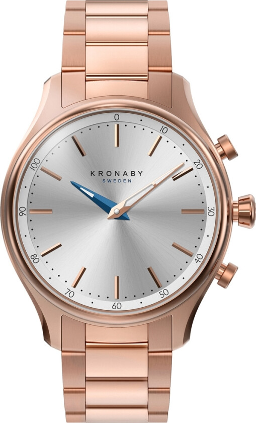 Sekel 38mm S2747/1 - Kvarts - Rosegull - Dameklokker - Rustfritt stål - ledd m/pin - Safir