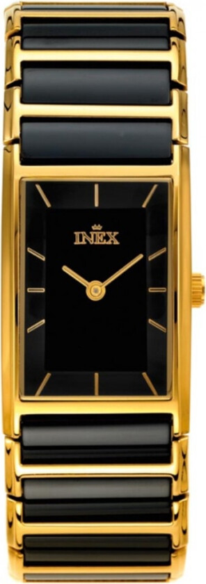 Inex Ladies Gold/Black A64153D5I - Kvarts - Gull - Dameklokker - Rustfritt stål - ledd m/pin - Mineral