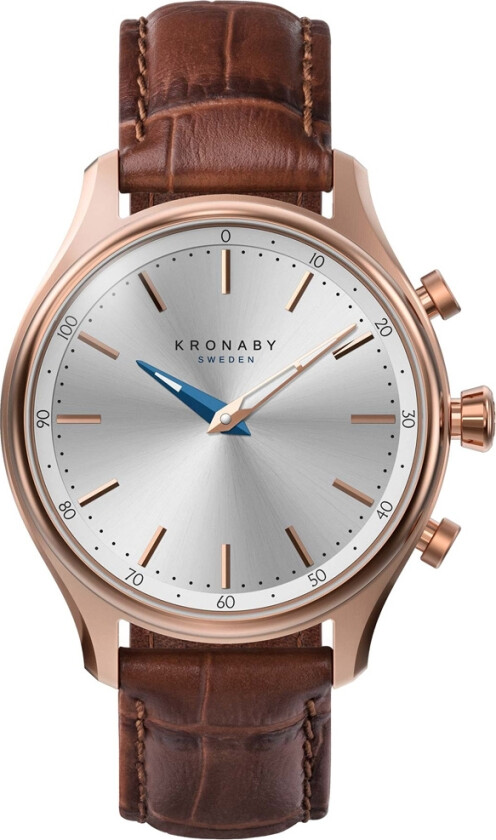 Sekel 38mm S2748/1 - Kvarts - Rosegull - Dameklokker - Skinn - Safir