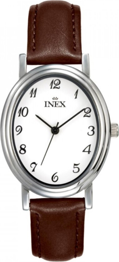 Inex Ladies Silver/White A12142S0A - Kvarts - Sølv - Dameklokker - Skinn - Mineral