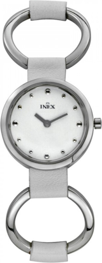 Inex Ladies Silver/White A114S4P - Kvarts - Sølv - Dameklokker - Skinn - Mineral