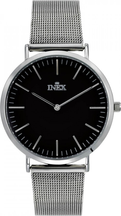 Inex Ladies Silver/Black A69463-1S5I - Kvarts - Sølv - Dameklokker - Meshlenke - Mineral