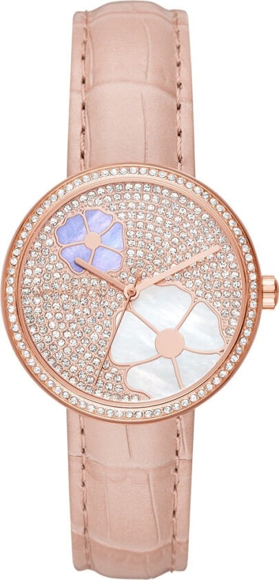 Courtney MK2718 - Kvarts - Rosegull - Dameklokker - Skinn - Mineral