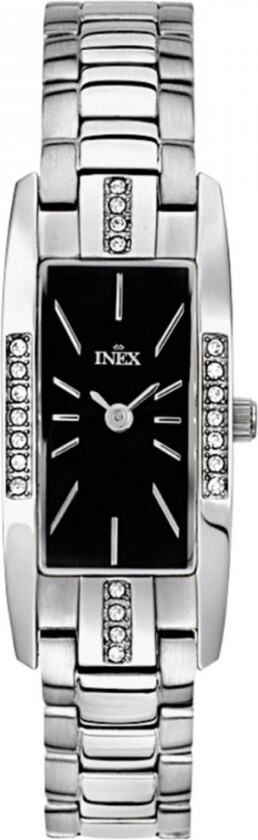 Inex Ladies Silver/Black A69377S5I - Kvarts - Sølv - Dameklokker - Rustfritt stål - ledd m/pin - Mineral