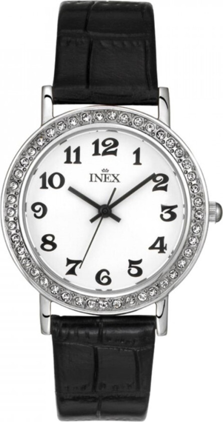 Inex Ladies Silver/White A69410S0A - Kvarts - Sølv - Dameklokker - Skinn - Mineral
