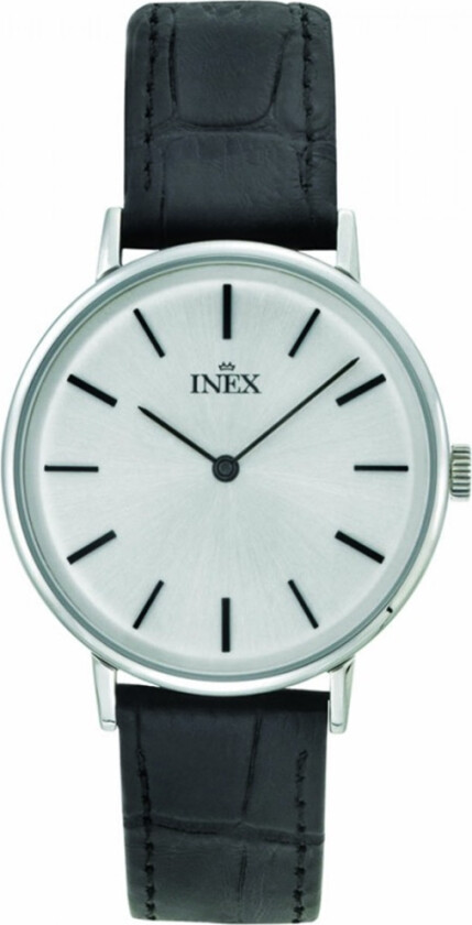 Inex Mens Silver/Silver A69502S4I - Kvarts - Sølv - Herreklokker - Skinn - Mineral