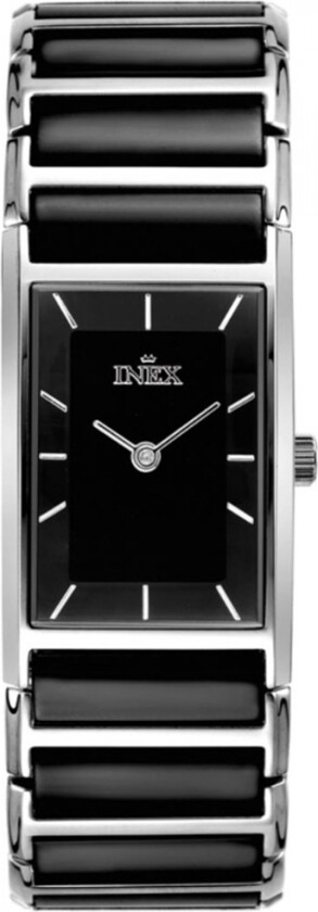 Inex Ladies Silver/Black A64153S5I - Kvarts - Sølv - Dameklokker - Rustfritt stål - ledd m/pin - Mineral