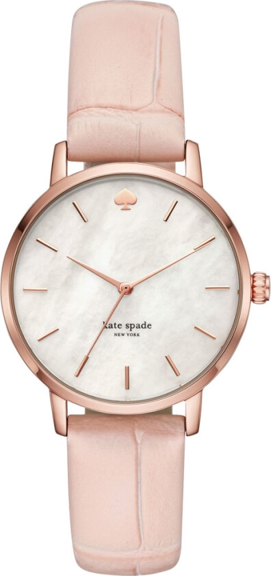 Metro KSW1425 - Kvarts - Rosegull - Dameklokker - Skinn - Mineral