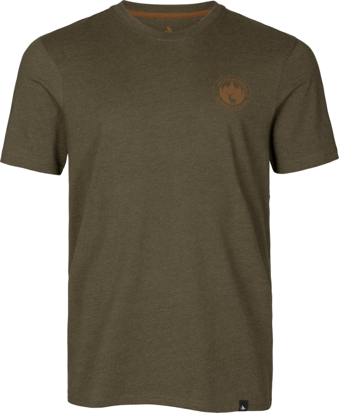 Saker T-Shirt Pine Green Melange M, Pine Green Melange