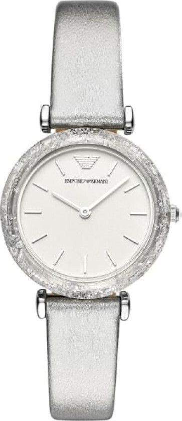 Emporio Armani Lady Watch AR11124 - Kvarts - Sølv - Dameklokker - Skinn - Mineral