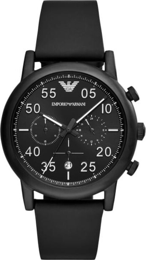Emporio Armani Chronograph AR11133 - Kvarts - Gunmetal - Herreklokker - Skinn - Mineral