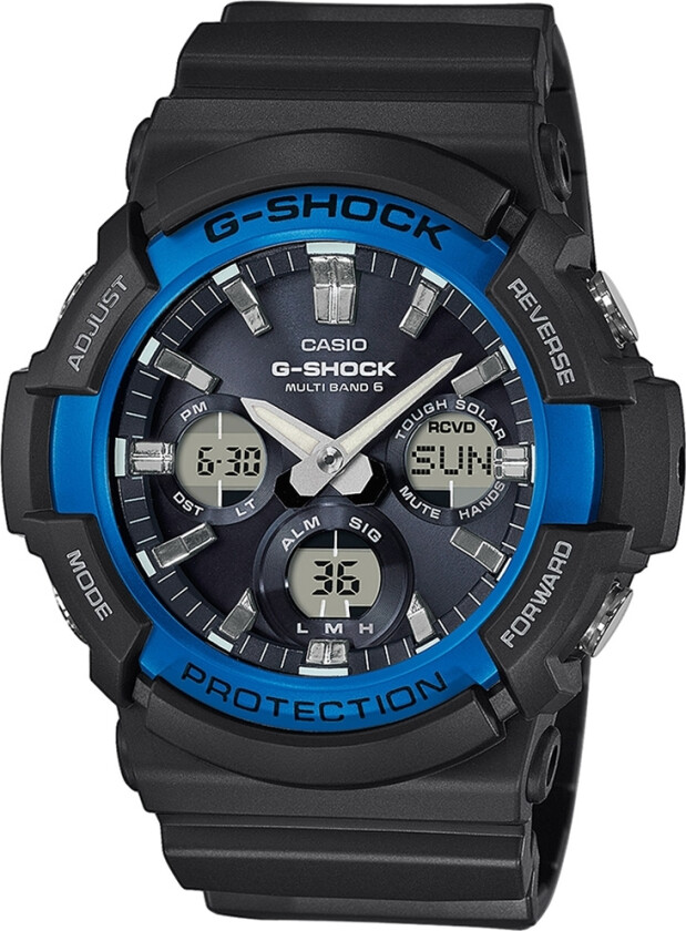 G-Shock GAW-100B-1A2ER - Anadigi - Sort - Herreklokker - Resin - Mineral