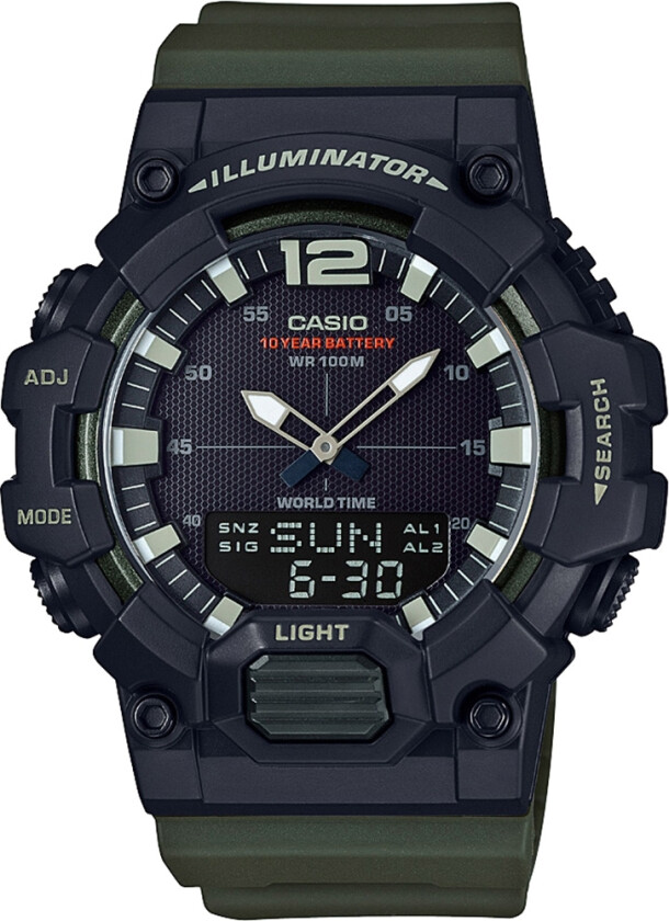 Classic HDC-700-3AVEF - Anadigi - Sort - Herreklokker - Resin - Akryl