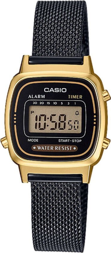 Classic LA670WEMB-1EF - Digital - Gull - Dameklokker - Meshlenke - Akryl