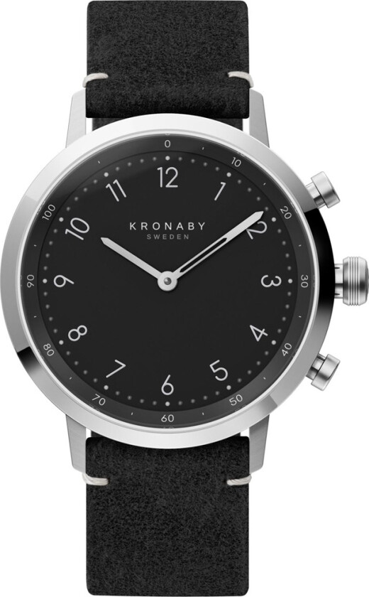 Nord 41mm S3126/1 - Kvarts - Sølv - Unisex - Skinn - Safirbelagt mineralglas