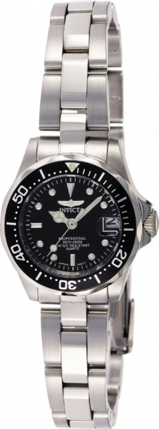 Pro Diver Ladies 24mm 8939 - Kvarts - Sølv - Dameklokker - Rustfritt stål - ledd m/pin - Mineral