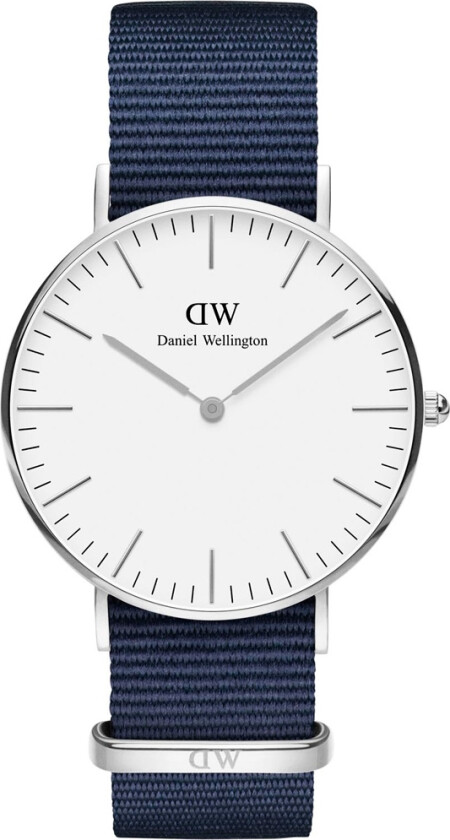 Classic Bayswater Silver 36 MM DW00100280 - Kvarts - Sølv - Dameklokker - Stoff - Mineral