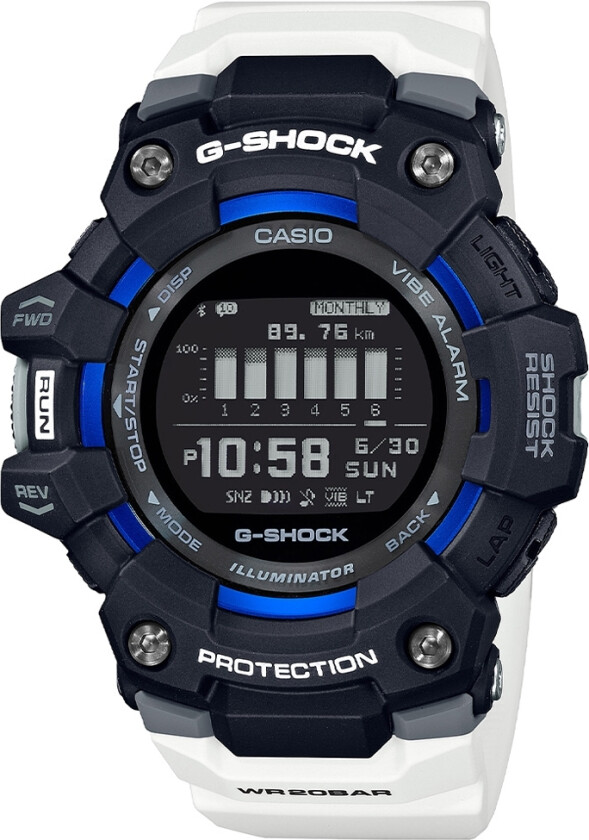 G-Shock G-Squad ST GBD-100-1A7ER - Digital - Sort - Herreklokker - Resin - Mineral
