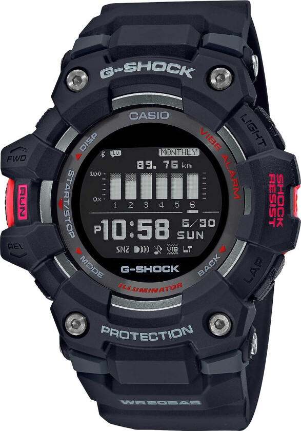 G-Shock G-Squad ST GBD-100-1ER - Digital - Sort - Herreklokker - Resin - Mineral