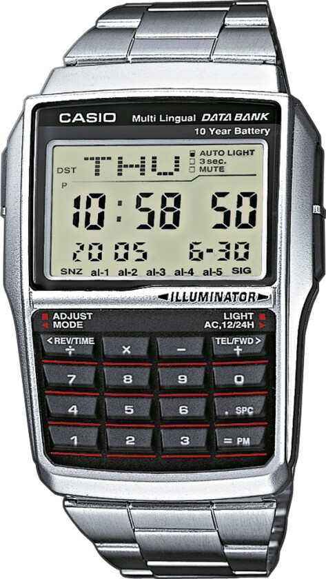 Classic DBC-32D-1AES - Digital - Sølv - Herreklokker - Rustfritt stål - ledd m/pin - Akryl