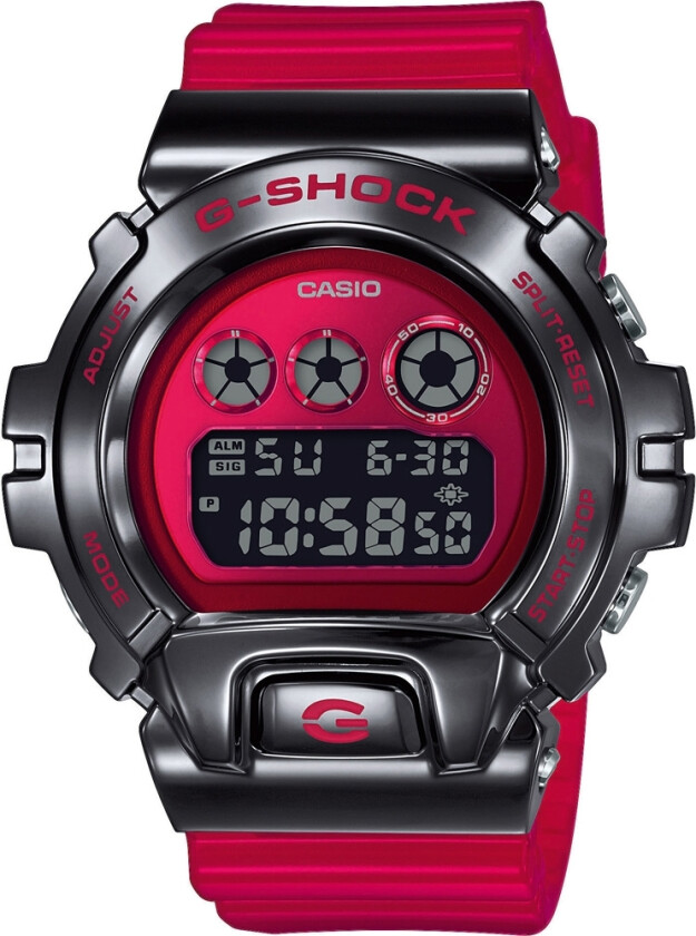 Bli overøst med - Casio G-Shock GM-6900B-4ER - Digital - Sort - Herreklokker - Resinledd - Mineral