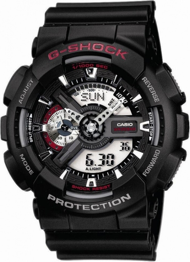 G-Shock GA-110-1AER - Anadigi - Sort - Herreklokker - Resin - Mineral