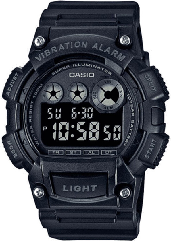 Classic W-735H-1BVEF - Digital - Sort - Herreklokker - Resin - Akryl