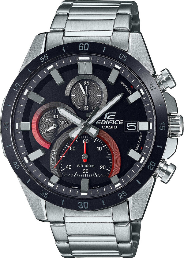 Edifice EFR-571DB-1A1VUEF - Kvarts - Sølv - Herreklokker - Rustfritt stål - ledd m/pin - Mineral