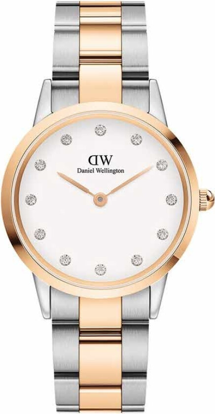 Iconic Link Lumine 32mm Rose Gold / Silver White DW00100358 - Kvarts - Rosegull - Dameklokker - Rustfritt stål - ledd m/pin -...