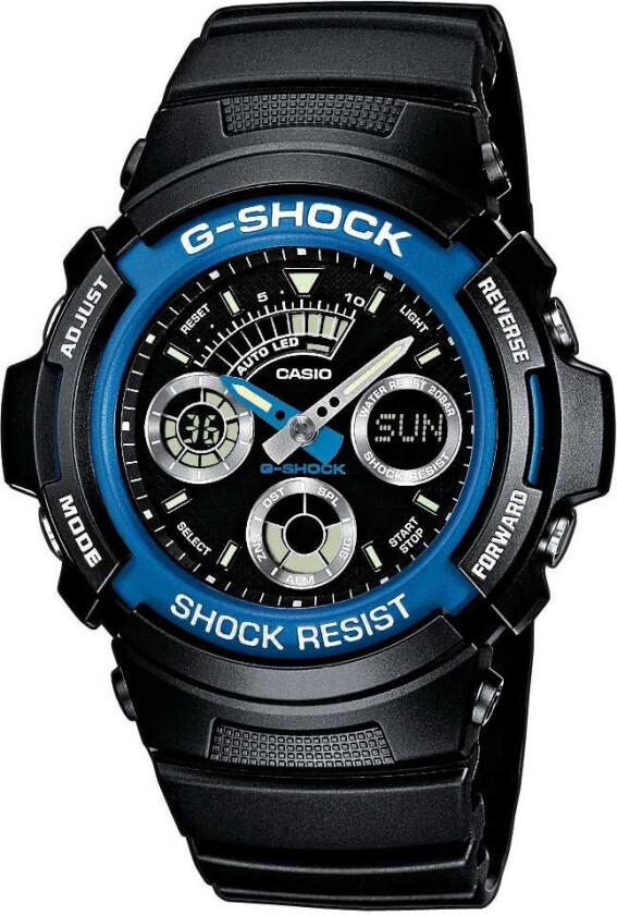 G-Shock AW-591-2AER - Anadigi - Sort - Herreklokker - Resinledd - Mineral