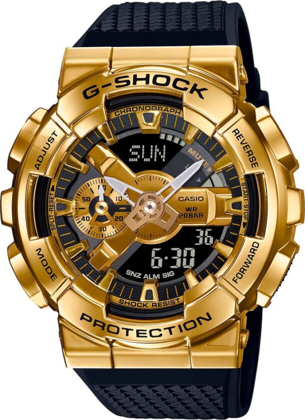 G-Shock GM-110G-1A9ER - Anadigi - Gull - Herreklokker - Resinledd - Mineral