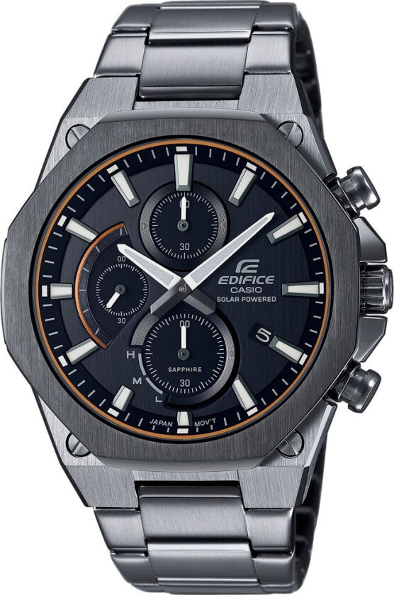 Edifice EFS-S570DC-1AUEF - Kvarts - Gunmetal - Herreklokker - Rustfritt stål - ledd m/pin - Safir
