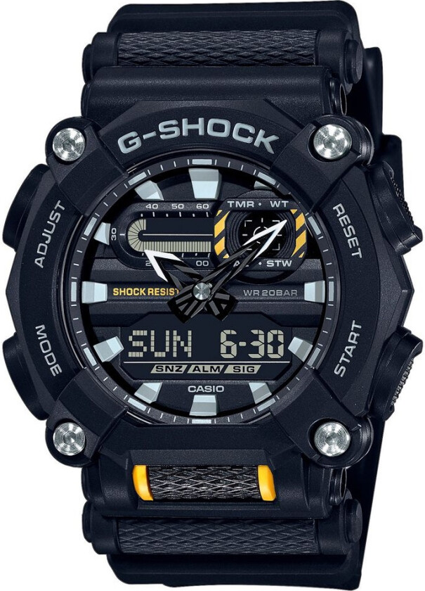 G-Shock Heavy Duty GA-900-1AER - Anadigi - Sort - Herreklokker - Resinledd - Mineral