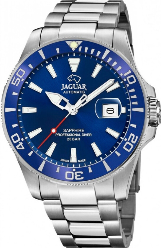 Executive Diver Automatic J886/1 - Automatisk - Sølv - Herreklokker - Rustfritt stål - ledd m/pin - Safir