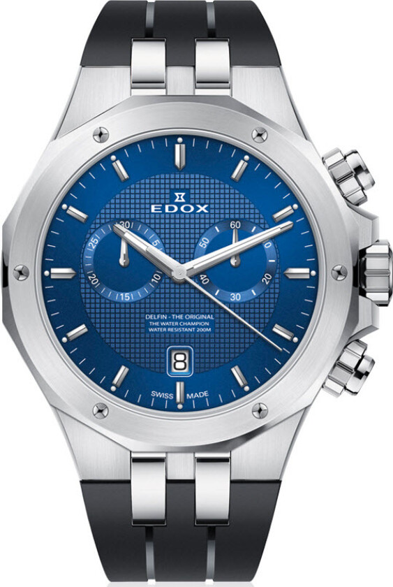 Delfin Chronograph 10110 3CA BUIN - Kvarts - Sølv - Herreklokker - Silikon - Safir