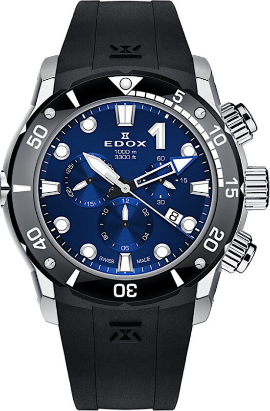 CO-1 Titanium 1000M Divers Chronograph 10242 TIN BUIN - Kvarts - Sølv Titanium - Herreklokker - Gummi - Safir