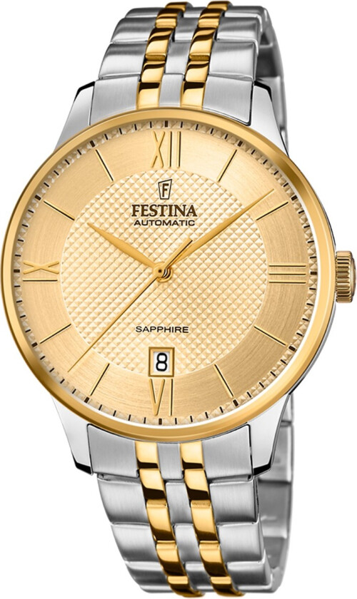 Mens Automatic F20483/1 - Automatisk - Sølv - Herreklokker - Rustfritt stål - ledd m/pin - Safir