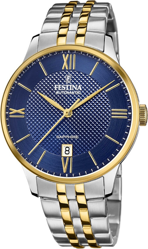 Mens Automatic F20483/2 - Automatisk - Sølv - Herreklokker - Rustfritt stål - ledd m/pin - Safir