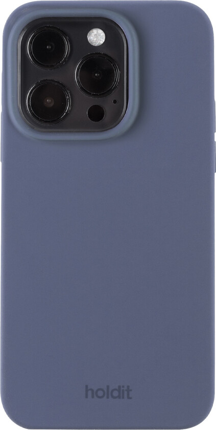 Holdit iPhone 15 Pro Soft Touch Silikon Deksel - Pacific Blue