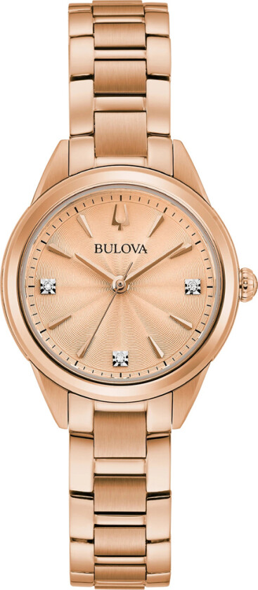 Sutton Classic 97P151 - Kvarts - Rosegull - Dameklokker - Rustfritt stål - ledd m/pin - Mineral