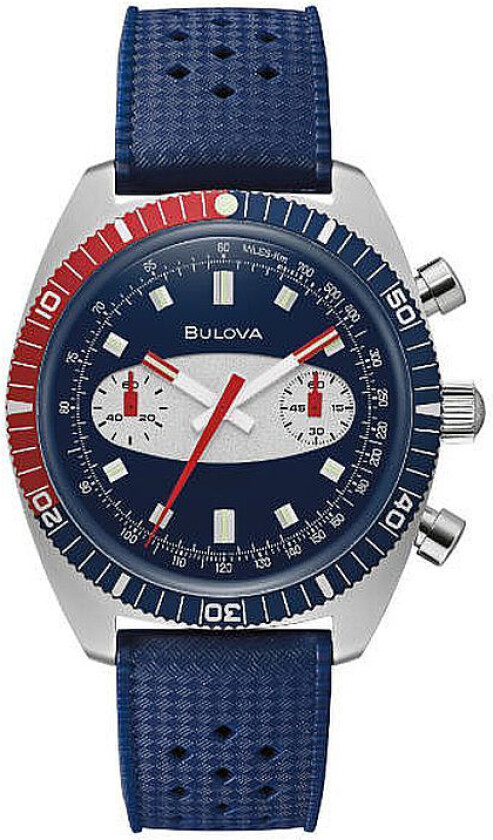 Deep Sea Chronograph Surfboard 98A253 - Kvarts - Sølv - Herreklokker - Silikon - Mineral