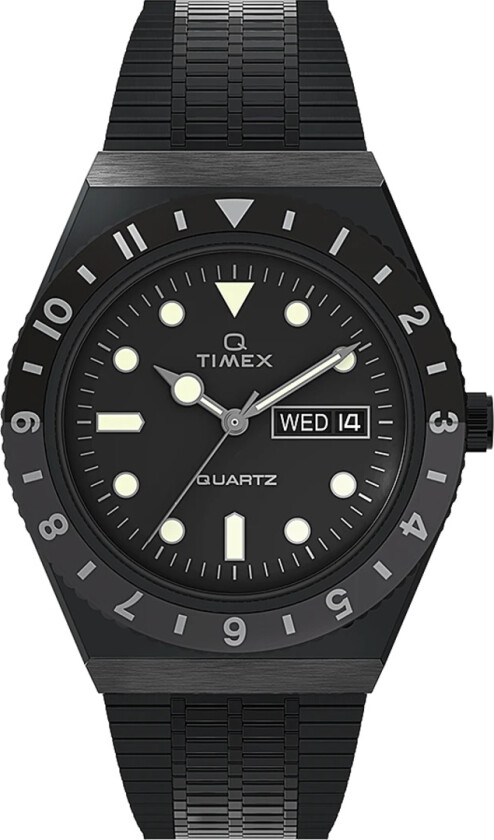 Q Reissue TW2U61600 - Kvarts - Sort - Herreklokker - Stretch - Mineral