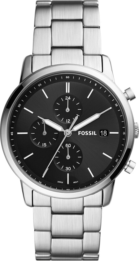 Minimalist Chrono FS5847 - Kvarts - Sølv - Herreklokker - Rustfritt stål - ledd m/pin - Mineral