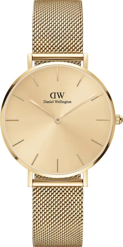 Petite Unitone 32mm Gold DW00100474 - Kvarts - Gull - Dameklokker - Meshlenke - Mineral