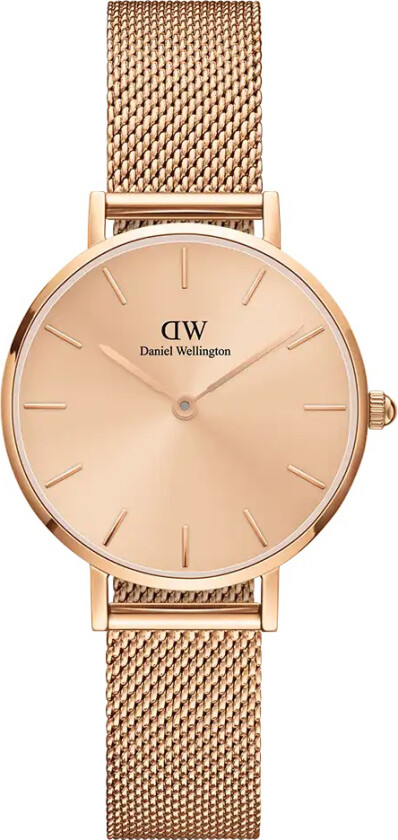 Petite Unitone 28mm Rose Gold DW00100470 - Kvarts - Rosegull - Dameklokker - Meshlenke - Mineral