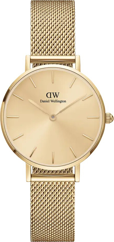 Petite Unitone 28mm Gold DW00100473 - Kvarts - Gull - Dameklokker - Meshlenke - Mineral