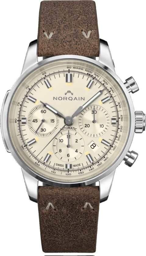 Freedom 60 Chrono N2200S22C/C221/20EO.18S - Automatisk - Sølv - Herreklokker - Skinn - Safir